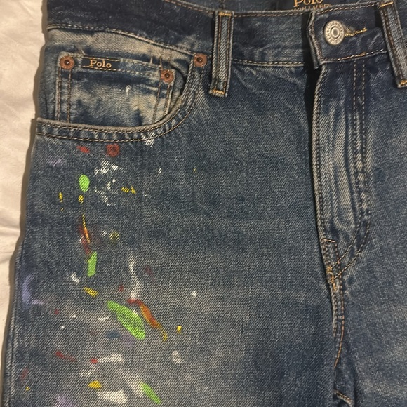 Polo Ralph Lauren Paint-Splatter Sullivan Slim Denim Short - Picture 4 of 14